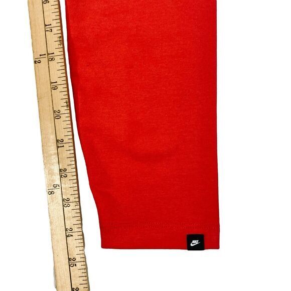 Nike Leggings Womens S Red Running Workout Athleisure Stretchy Y2K Capri Pull On - Picture 11 of 13